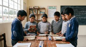 Alumnos del Colegio durante la hora de lectura
